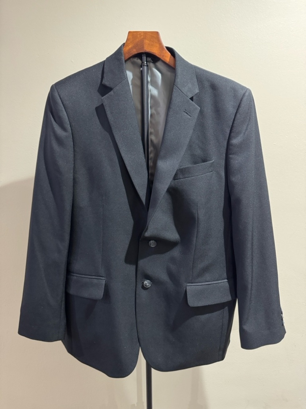 Haggar Tailored Fit Travel Performance Suit Jacket Blazer Black (Size 42R)